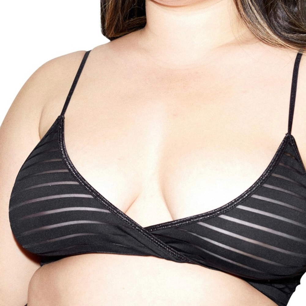 American Apparel Mesh Stripe Bralette